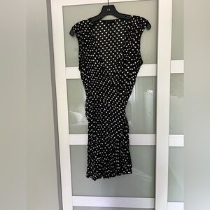 Allsaints sleeveless wrap heart print dress size medium